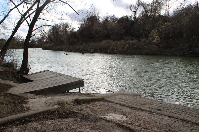 Guadalupe River flowing near boat dock