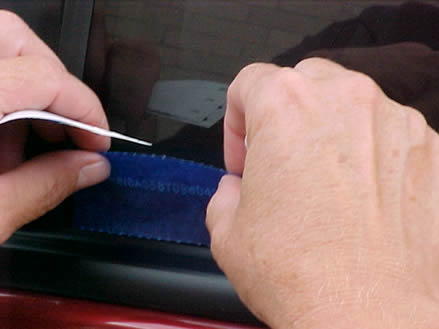 Applying a VIN Etching to a Window