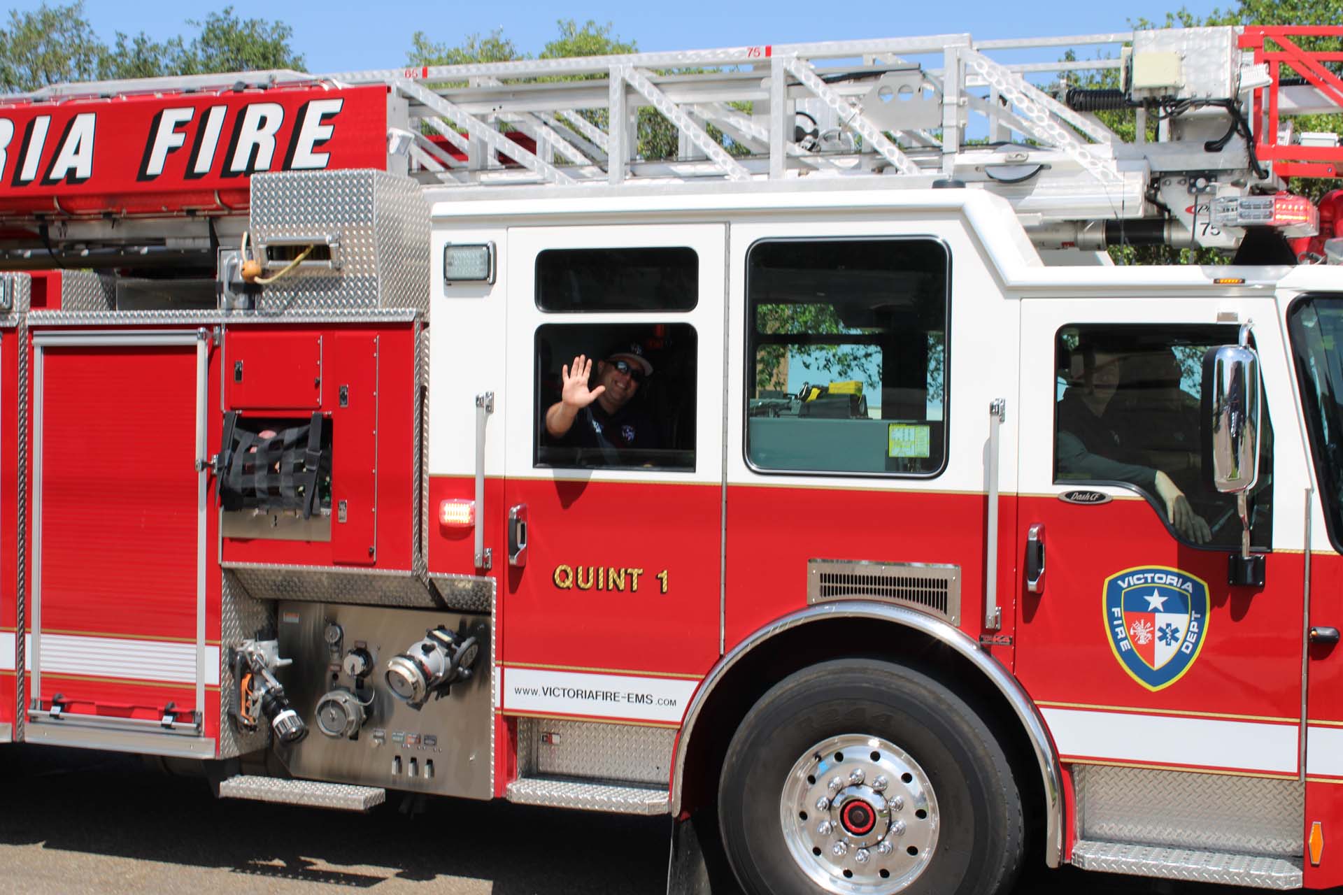 Fire truck leads parade