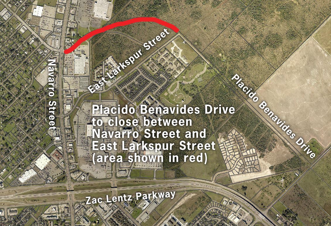 Placido Benavides to close between Navarro and East Larkspur
