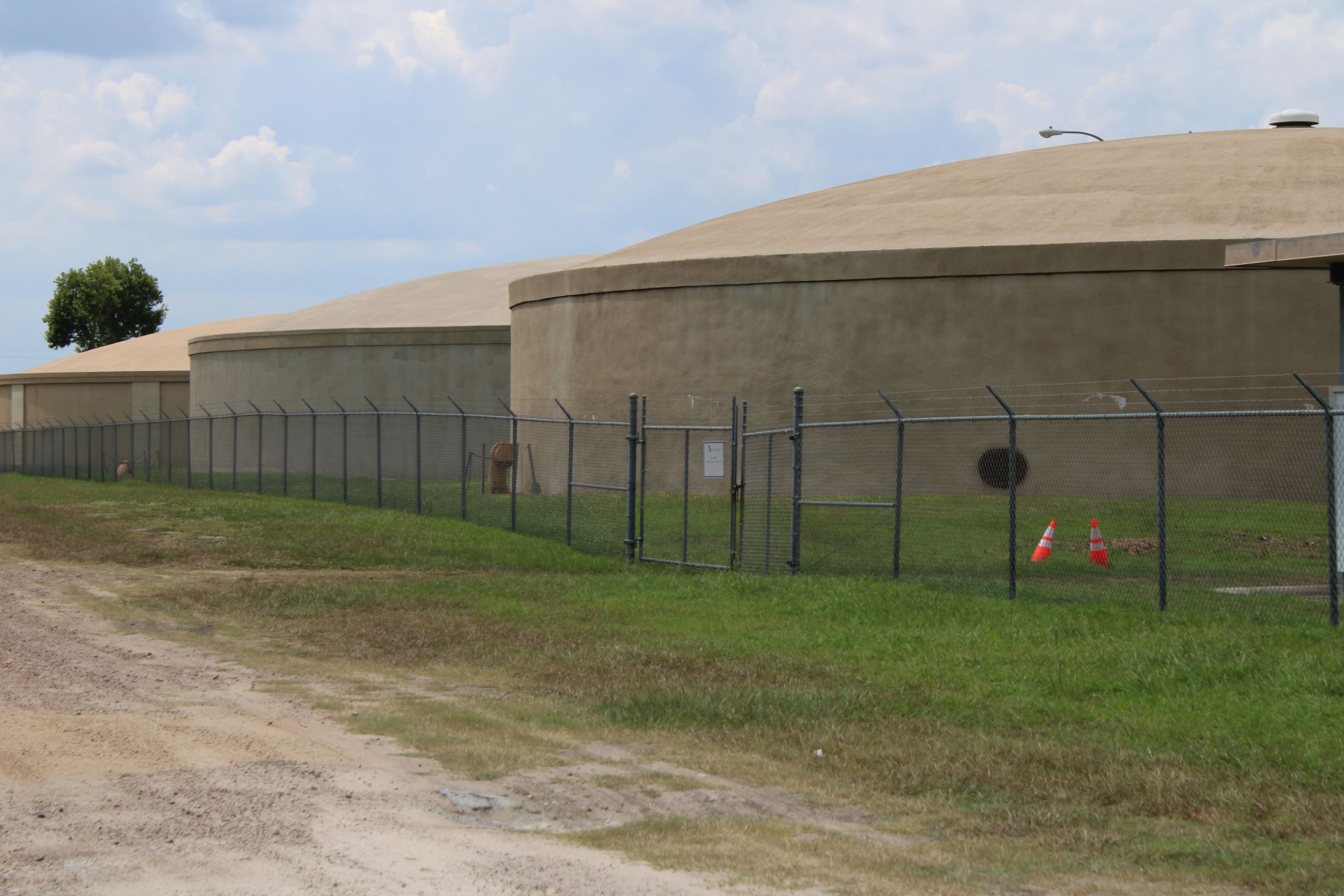 Clean, pale-colored water tanks