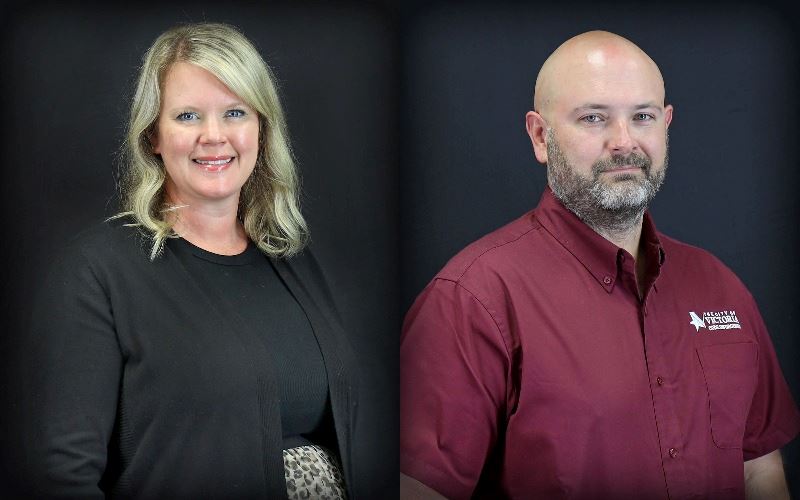 Side-by-side portraits of a man and a woman