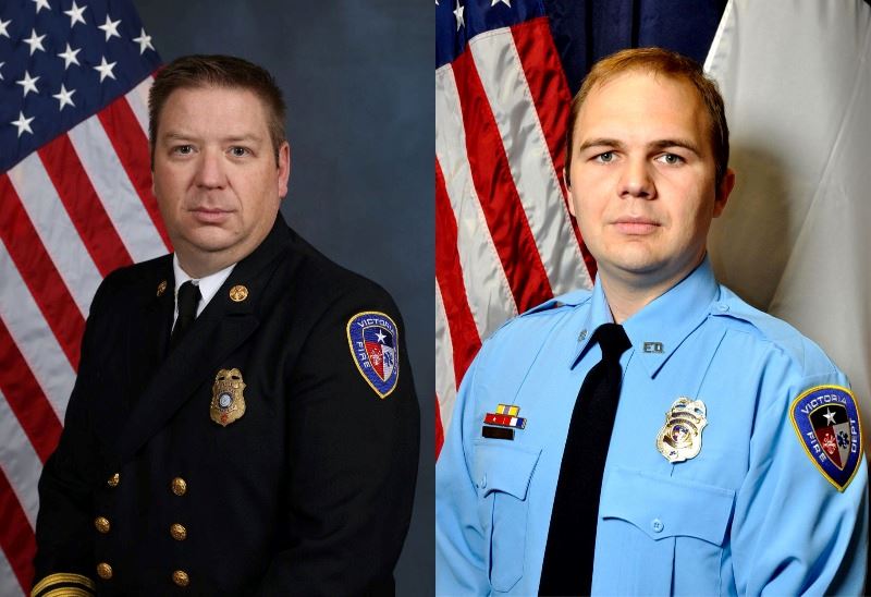 Fire Marshal Tom Legler and EMS Battalion Chief Mark Martyn