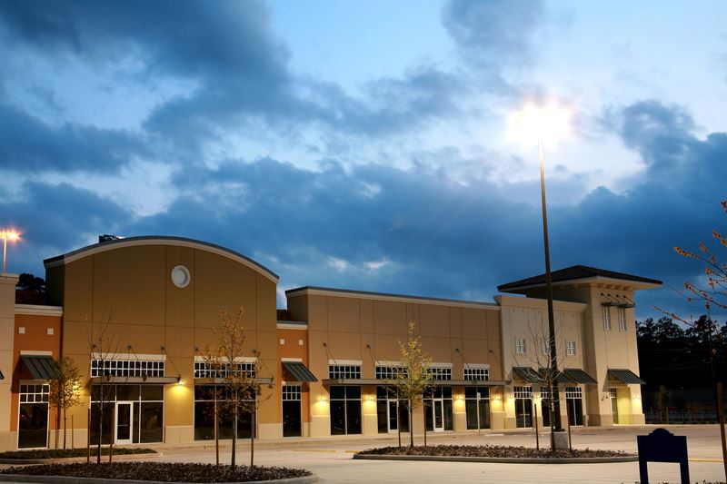 Stock photo of a shopping center