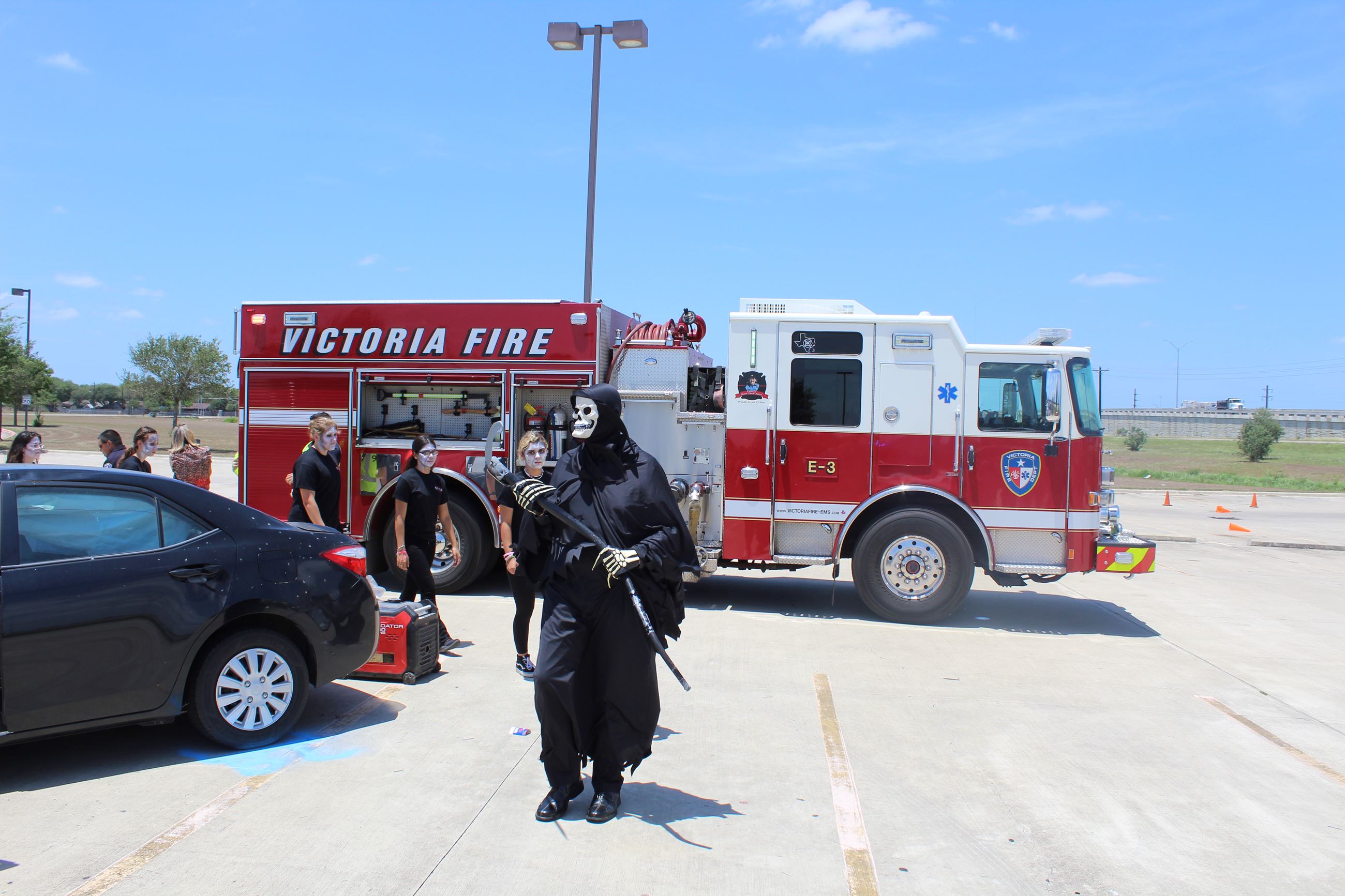 The Grim Reaper during the "Broken Dreams" program Dreams" program